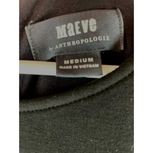 ANTHROPOLOGIE Maeve Debutante Black Fit to Flare Dress Size Medium - Picture 6 of 6